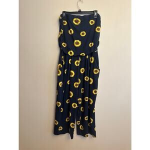 Sunflower Strapless Wide-Leg Jumpsuit Women’s 2X